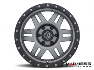 Ford Bronco Custom Wheels (1) - Six Speed - Titanium - 17 X 8.5 / 6 x 5.5 / 25mm / 5.75" - Icon 